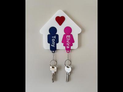 Couples’ Personalized Key Hanger