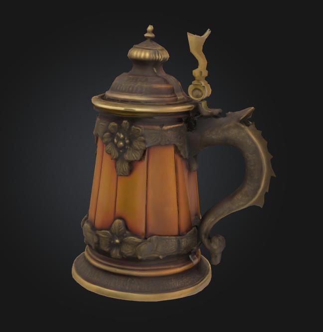 A decorated tankard