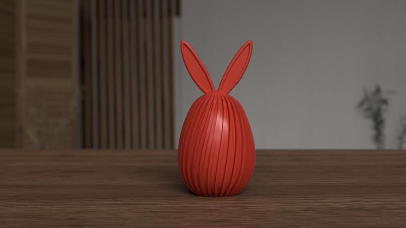 Twisty Easter egg with bunny ears