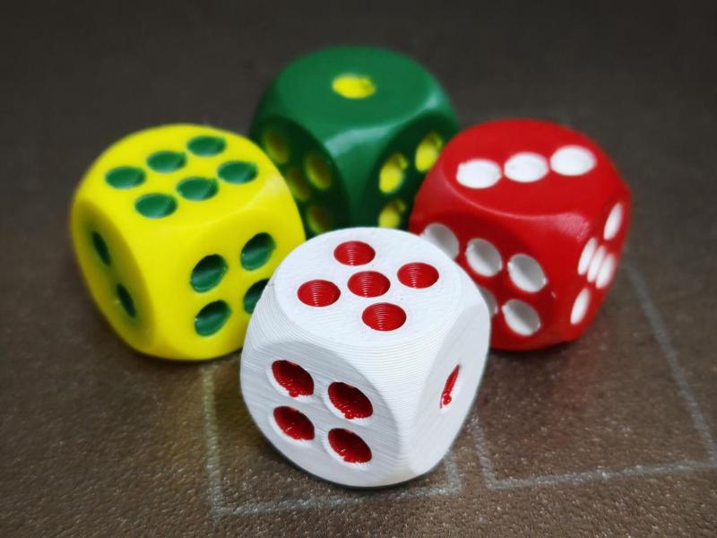 Two-color dice