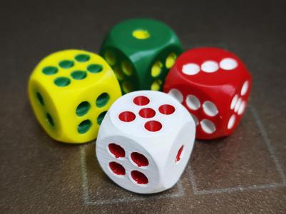 Two-color dice