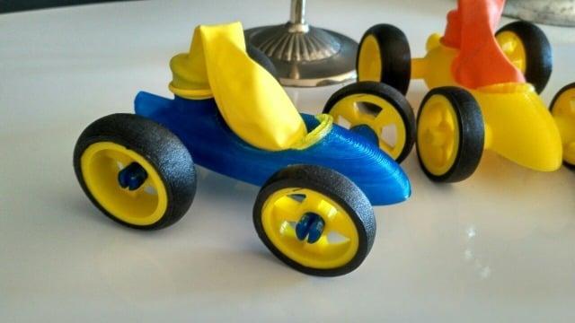 Remixed balloon toy car