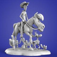 Lucky Luke 3D Printing Figurine | Assembly