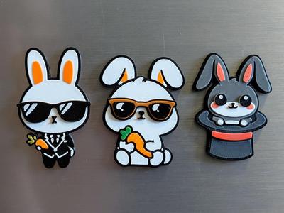 Cool & Cute Easter Bunny Magnets – Layered Design!