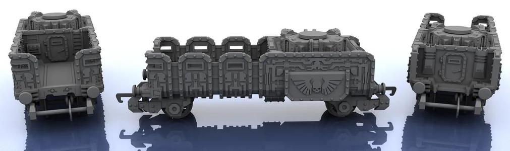 OO Train – Warhammer Style Troop Platform v3 L