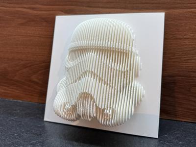 Stormtrooper layered sculpture