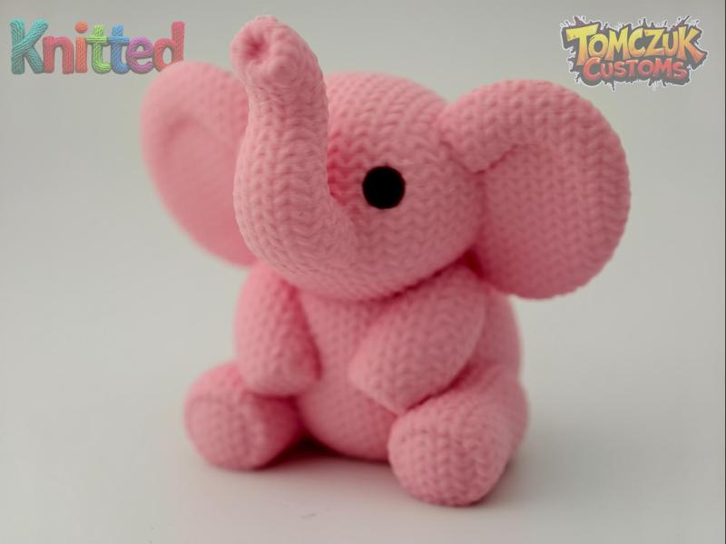 KNITTED ELEPHANT – CUTE PRINT-IN-PLACE PLUSH!