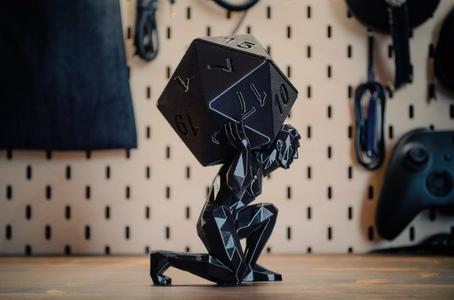 Low-Poly D20 Atlas DnD Figure