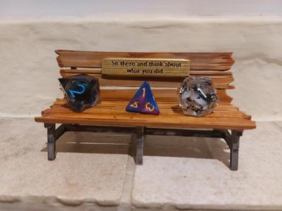 Dice Time-Out Bench – D&D TTRPG Gaming