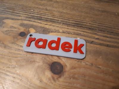 name tag “radek