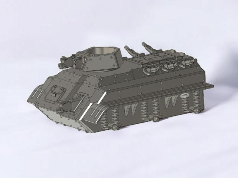 Troop transport tank w. wheels Wh40k (full print)
