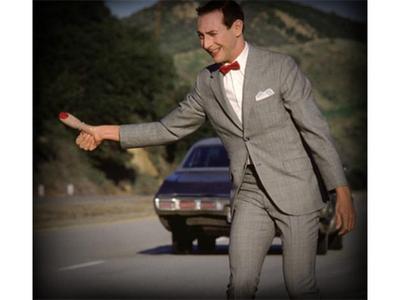 Pee-Wee Herman Hitchhiking Thumb