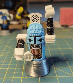 RoboForce Rocket Booster Base with Collapsible Flames