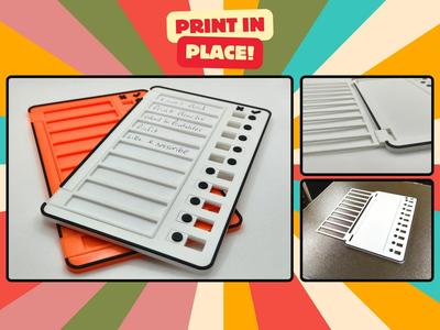 Print in place checklist / to-do board – Insert your paper and close!