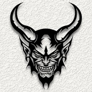 devil demon horns skull wall art home decor