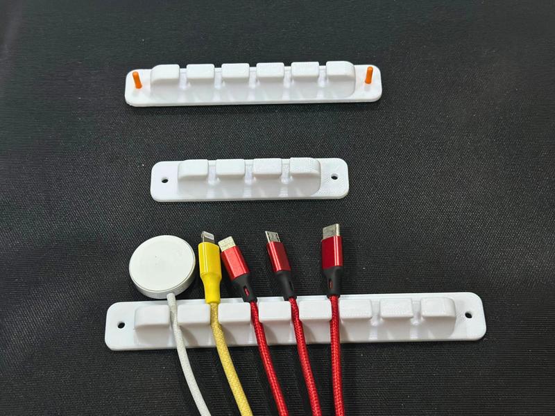 Desktop Cable Holder – Adhesive or Screw Mount