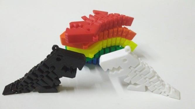Flexi Rex with hole for keychain