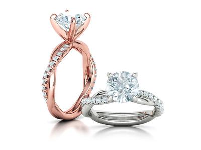 2ct Gorgeous Rope style twisted engagement ring 3dmodel