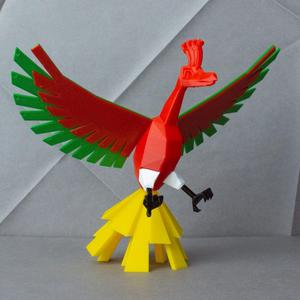 Ho-Oh Low Poly Pokemon
