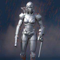 Female Shepard 3D Printing Figurine | Assembly