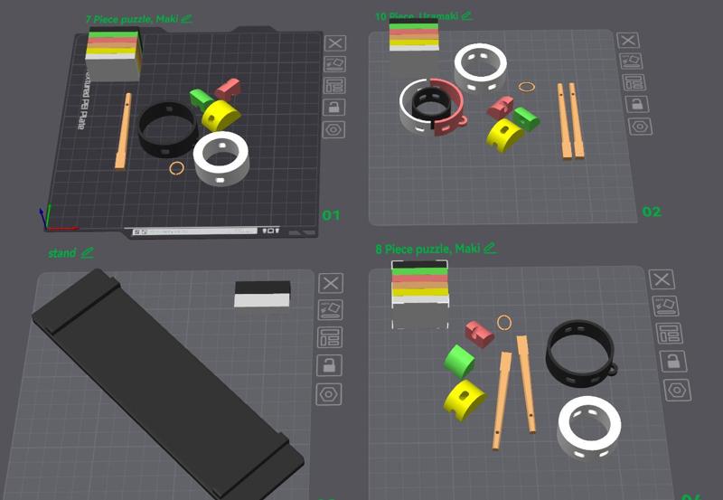 Sushi Roll Keychain mini Puzzle and Fidget!