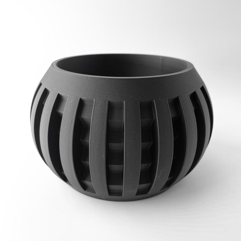 The Amada Planter Pot with Drainage Tray & Stand | Modern and Unique Home Decor for Plants