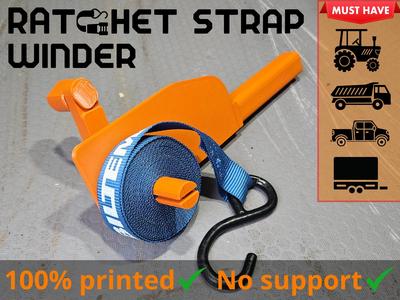 Ratchet Strap Winder L 1.0 – 100% printed parts!