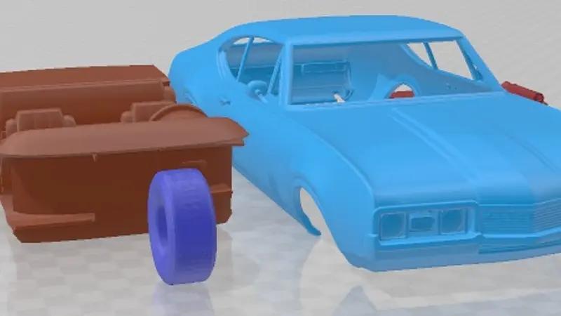 Oldsmobile Cutlass 442 3817 Holiday Coupe 1966 Printable Car