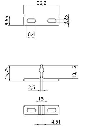 Latch tongue for Jysk & Ikea cabinet