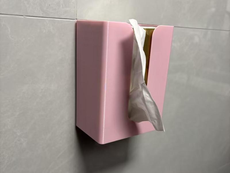 Wall-mounted tissue and face towel storage box, no drilling required