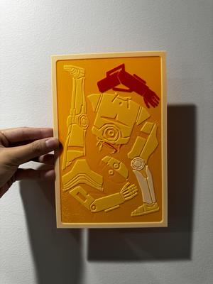 Minimalist C3P0 – Hueforge Print