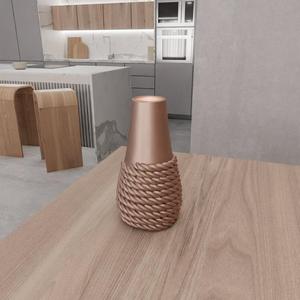 3D Wicker Mesh Vase as Stl File & Valentines Gift, 3D Printing, Rustic Vase, Wicker Decor, Gift for Girlfriend, Plant Holder, Wicker Pitcher