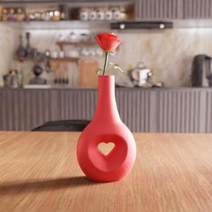 3D Heart Vase STL File – Valentines Gift for Couple, Romantic Flower Vase for Home Decor, Cute Desk Vase, Heart Shaped Printable Vase