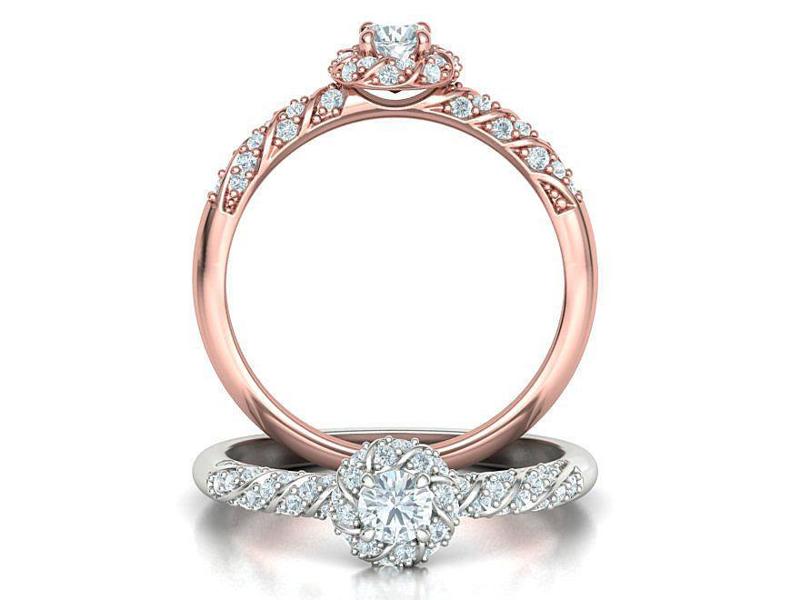 Delicate Promise Ring Twist Style Own design 3dmodel