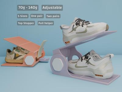Lightweight Adjustable Pull Shoe Rack 73g!