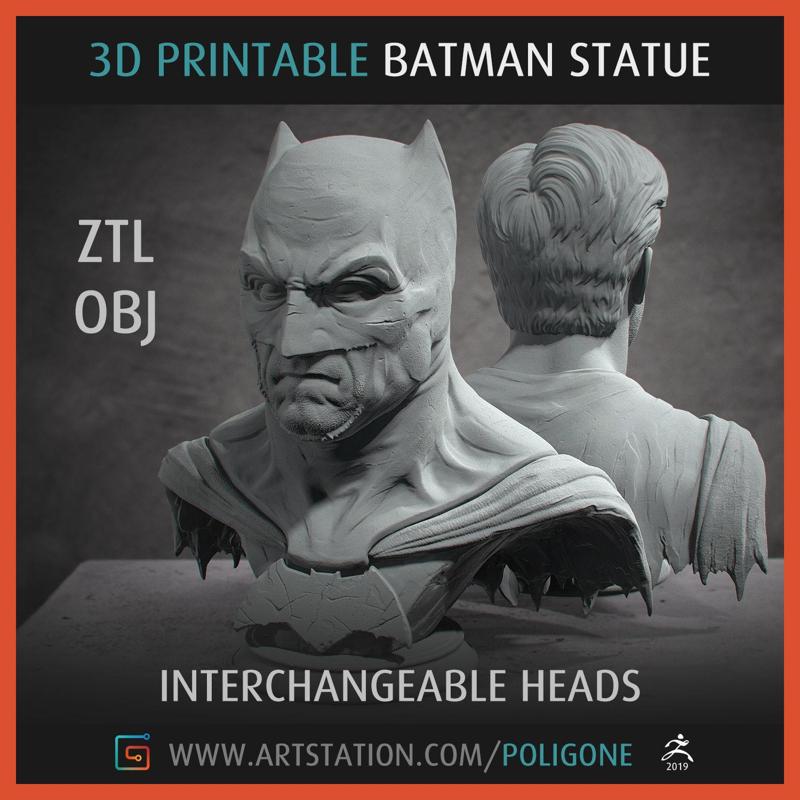 Bat-dude Statue – 3D Printable