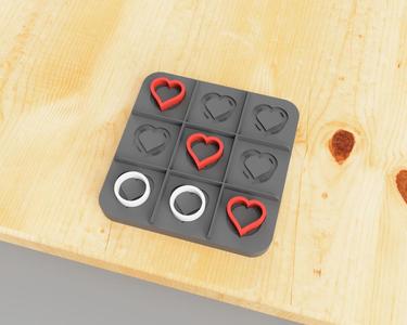 Tic Tac Toe Heart Edition + storage box