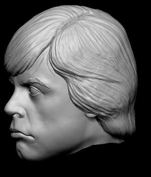 Luke Skywalker Action Figure Head Sculpt – Black Series – Hottoys 1:6 Scale