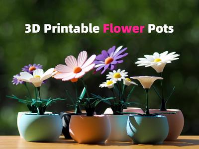 3D printable Flower Pots