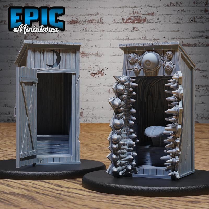 Mimic Outhouse / Covering  Creature / Evil Trap / Bandit Camp Building / Ruthless Trickster Base Structure / Dungeon Area Decoration