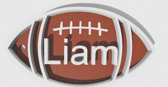 Football nametags.
