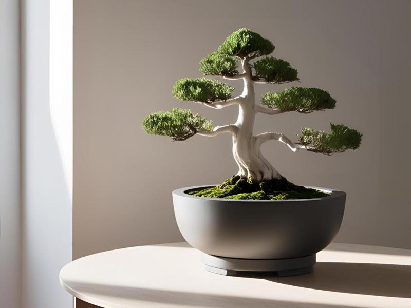 Modern Minimalist Bonsai Pot with Drip Tray