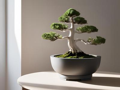 Modern Minimalist Bonsai Pot with Drip Tray