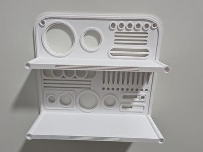 1960s Space Age-style wall shelf (220x220x80mm)