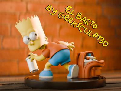 Bart Simpson Figurine - Graffiti Edition