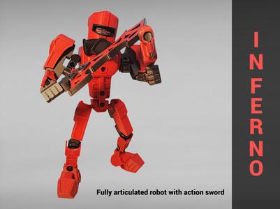 Inferno -Fully articulated robot/Bionicle inspired