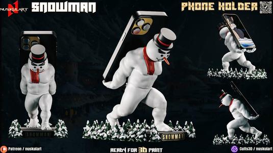 Snowman – Phone Holder – Collectible Legendary 3D Print Model