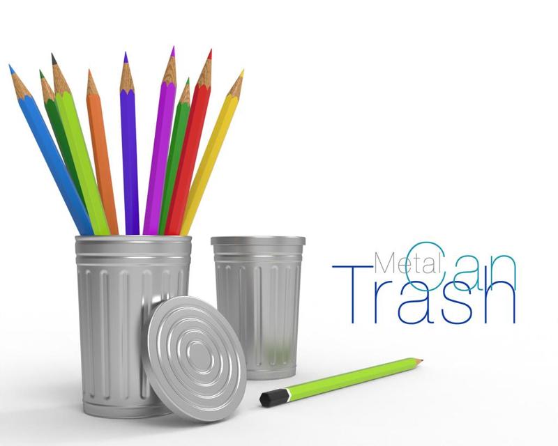 Mini Trash Can for Pencils