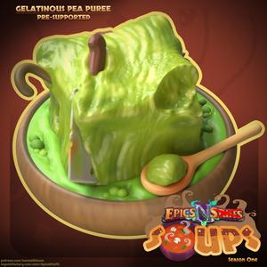Gelatinous Pea Puree Miniature – pre-supported