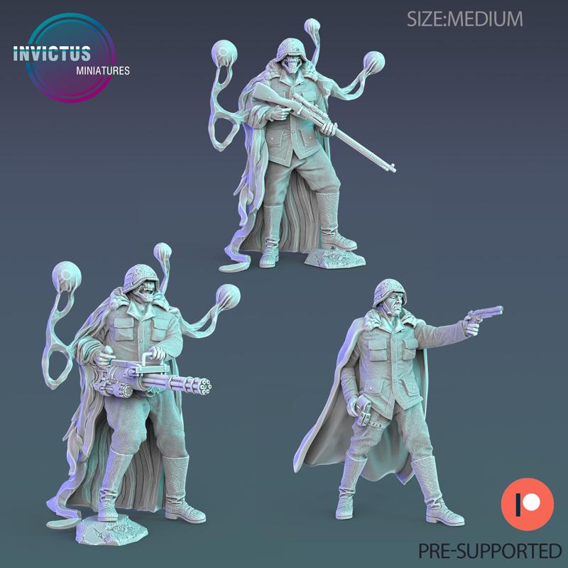 Plagued Officer Set / Space Soldier / Cyberpunk Warrior / Cosmic Invasion Army / Trooper Attack / Sci-Fi Encounter